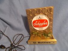 SCHAEFER  BEER   IN BOTTLES  BAR Countertop Lighted Sign Electric working Rare picture