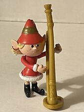 Musical Girl Elf Harpist Figure 2000 Red White RudolphRed Nosed Reindeer picture