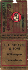 L.L. Stearns & Sons Williamsport, Penna Crosby Square Vintage Matchbook Cover picture