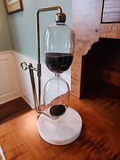 Daystar 15 Min Timer Hour Glass Hourglass Black Sand Marble Base   picture