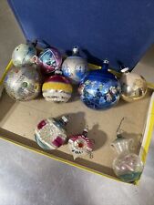 Lot Of 10 Antique Glass Cristmas Ornaments picture