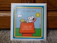 Vintage Hallmark Peanuts Snoopy Keep Smiling  Wood Plaque picture