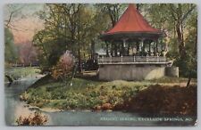 Excelsior Springs Missouri~Regent Spring~Gazebo Along River~Vintage Postcard picture