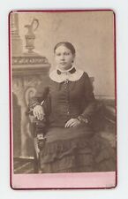Antique CDV Circa 1870s Beautiful Young Woman Wearing Lovely Victorian Era Dress picture