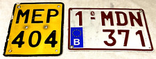 Belgium Motorcycle & Moped license plates with Seal MEP 404 1 MDN 371 Foreign EU picture