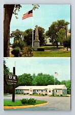 Georgetown MA-Massachusetts, Flag & Pole Civil War Monument Vintage PC Postcard picture