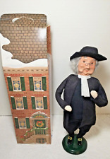 RARE Vintage Byers Choice Ltd. Caroler Pilgrim Man Thanksgiving with Box picture