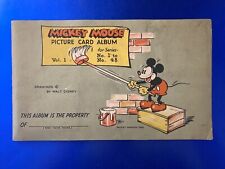 1935 Mickey Mouse Gum Picture Card Album Series 1 Empty - Poor picture