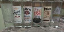 Lot Of 6 Shooter Shot Glasses Jim Bean .teachers .Red Stag Sauza.Hornitos .Cozum picture