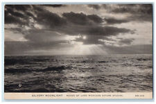 c1940's Silvery Moonlight Moods of Lake Michigan Nature Studies Postcard picture