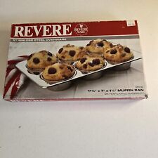 Vintage Revere Ware muffin cupcake stainless steel pan 2516 OPEN BOX NEW picture