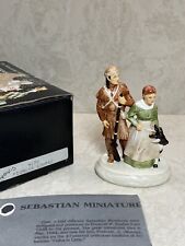 Sebastian Miniature PIONEER COUPLE Monticello IL 150 Years Anniversary SIGNED picture