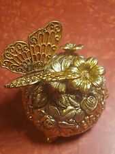 VINTAGE WESTLAND JAPAN BUTTERFLY AUTOMATION BRASS MUSIC BOX WINGS FLAP READ picture