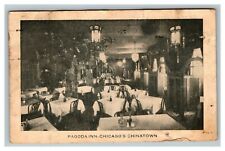 Vintage 1933 Advertising Photo Postcard Pagoda Inn Chinatown Chicago Illinois picture