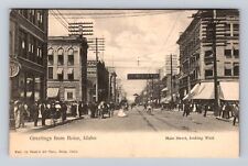 Boise ID-Idaho, Scenic Greetings, Main Street Looking West, Vintage Postcard picture