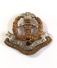 WW1 18th Middlesex Regiment Public Works Pioneer Battalion Cap Badge Bimetal Org picture