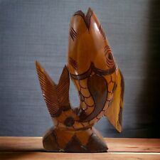 Vintage Hand Carved Wooden Sculpture Fish 12
