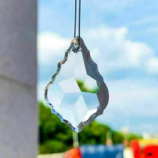 10PC Clear 38MM Maple Crystal Faceted Prism Feng Shui Pendant Suncatcher Hanging picture
