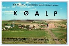 c1960's QSL Ham Radio Shack Indian Mission School Stephan South Dakota Postcard picture