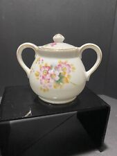 Vintage Hinode Japan Sugar Bowl w/lid - Hand Painted Floral Design picture