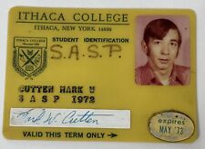1972 Ithaca College Ithaca, New York Expired Obsolete Plastic Student Id Card picture