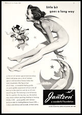 1949 JANTZEN Girdle Lingerie Woman Jumping Over Moon Vtg PRINT AD picture