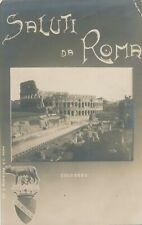 ROMA – Colosseo Saluti da Roma Real Photo Postcard – Rome – Italy - 1912 picture