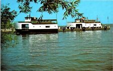 1980s Miller Line Boats at Lime Kiln Dock Put-in-Bay Ohio Vintage Postcard picture