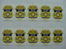 (10) DEPARTMENT OF JUSTICE ATF US SPECIAL AGENT BADGE STICKERS, BRAND NEW, MINT picture