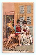 Victorian Trade Card 1800's Cross Dresser Pounds Nanki-Poo Yum Pinnacle Cigars picture
