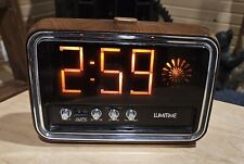 VINTAGE Tamura Lumitime C-11  Digital Alarm Clock. VINTAGE WOODGRAIN picture
