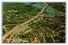 Birdseye View Of The Connecticut Turnpike CT Postcard picture