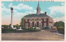 Postcard MA Bourne Cape Cod Massachusetts Town Hall Memorial Monument H2 picture
