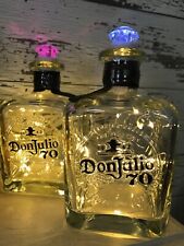 Two (2) Jewel-topped, string-lit, USB powered, Don Julio 70th Edition Bottles picture