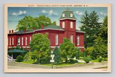 Postcard Transylvania Court House Brevard North Carolina NC, Vintage Linen O2 picture