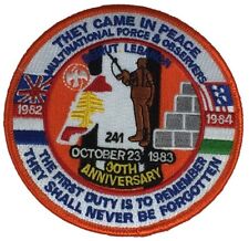 THEY CAME IN PEACE BEIRUT LEBANON 1983 30TH ANNIVERSARY PATCH USMC BARRACKS picture