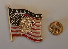 Freedom Eagle with American Flag lapel pin  picture