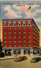 Salisbury Maryland Postcard Wicomico Hotel Belle Fritz Seaford Delaware 1945 UE picture