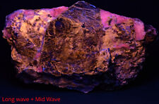 Huge Fluorescent Sodalite Crystal Specimen Combined With Calcite 3217 Gram picture