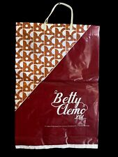 70s Betty Clemo Ltd Designer Clothing Plastic Shopping Bag Prop Hong Kong VTG picture