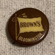 Vintage Brown’s Business College Bloomington Illinois Pinback Pin Button Flag picture