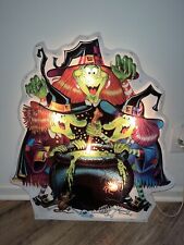 RARE VINTAGE NOMA FLATBACK BLOW Halloween Witches Cauldron - Ex Cond picture