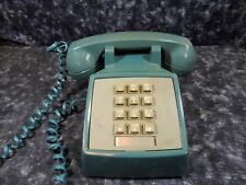 Vintage 2500MD Bell System Western Electric Push Button Phone AT&T Teal USA picture