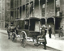 1895-BELLEVUE PSYCHIATRIC HOSPITAL-Ambulance  Outside-New York City-8x10 Photo picture
