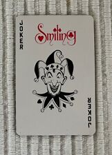 Single Vintage Playing Card ~ Japenese Crane on Hand Fans ~ Smiling Joker picture