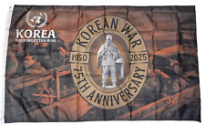 Korean War 75th Anniversary Commemorative Flag 2025 picture