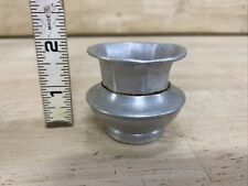 Vintage Antique Miniature Aluminum Tobacco WEIGHTED Spittoon Personal Spittoon picture