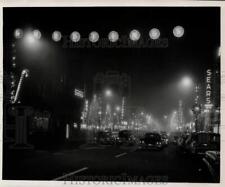 1958 Press Photo Christmas Lights in Downtown Harrisburg, Pennsylvania picture