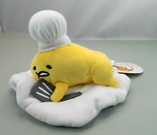 Sanrio Gund Plush Gudetama The Lazy Egg Chef Hat Spatula Plush Yellow 7.5” NWT picture