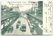 1908 Elevates Road And Bowery New York NY Roadway Highway View Posted Postcard picture